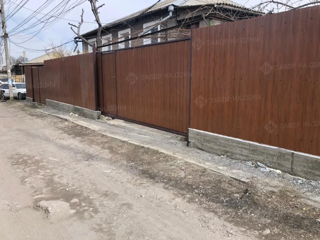 Металлические ворота с калиткой  в Гуково
